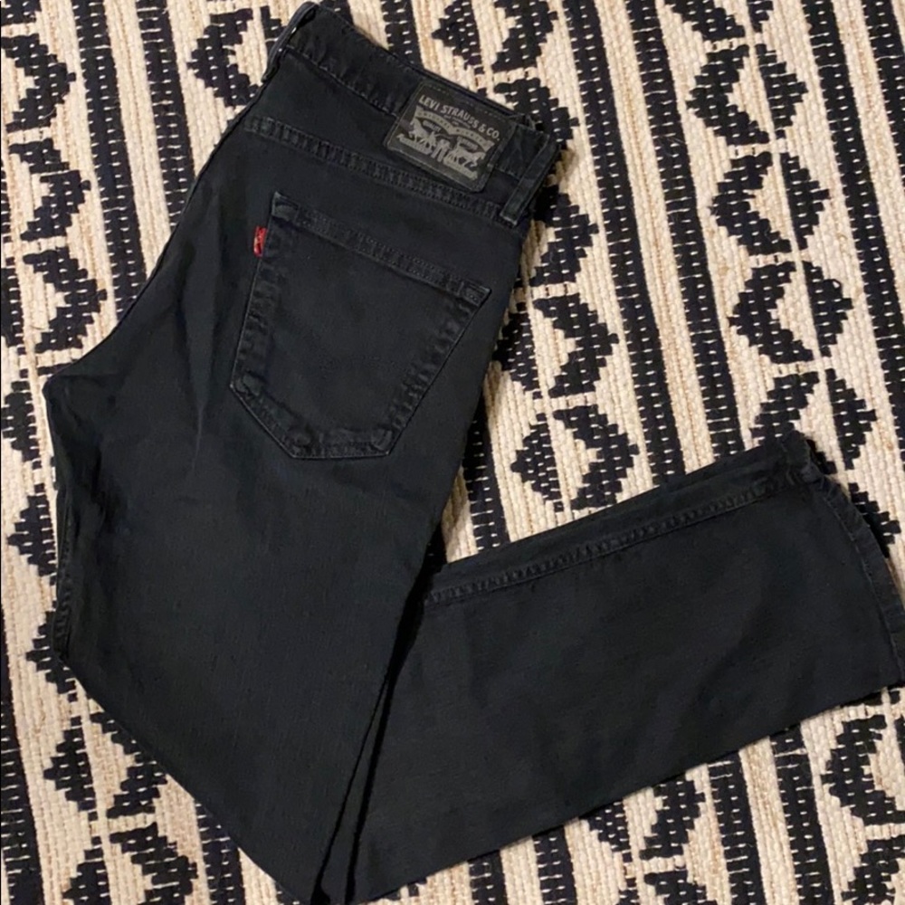 Faded Black Levi’s W33xL30 Straight Leg Jeans